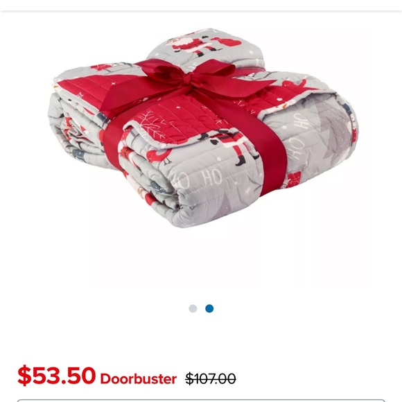 NWT AVANTI home full/queen CHRISTMAS quilt and sham set. - Picture 2 of 16